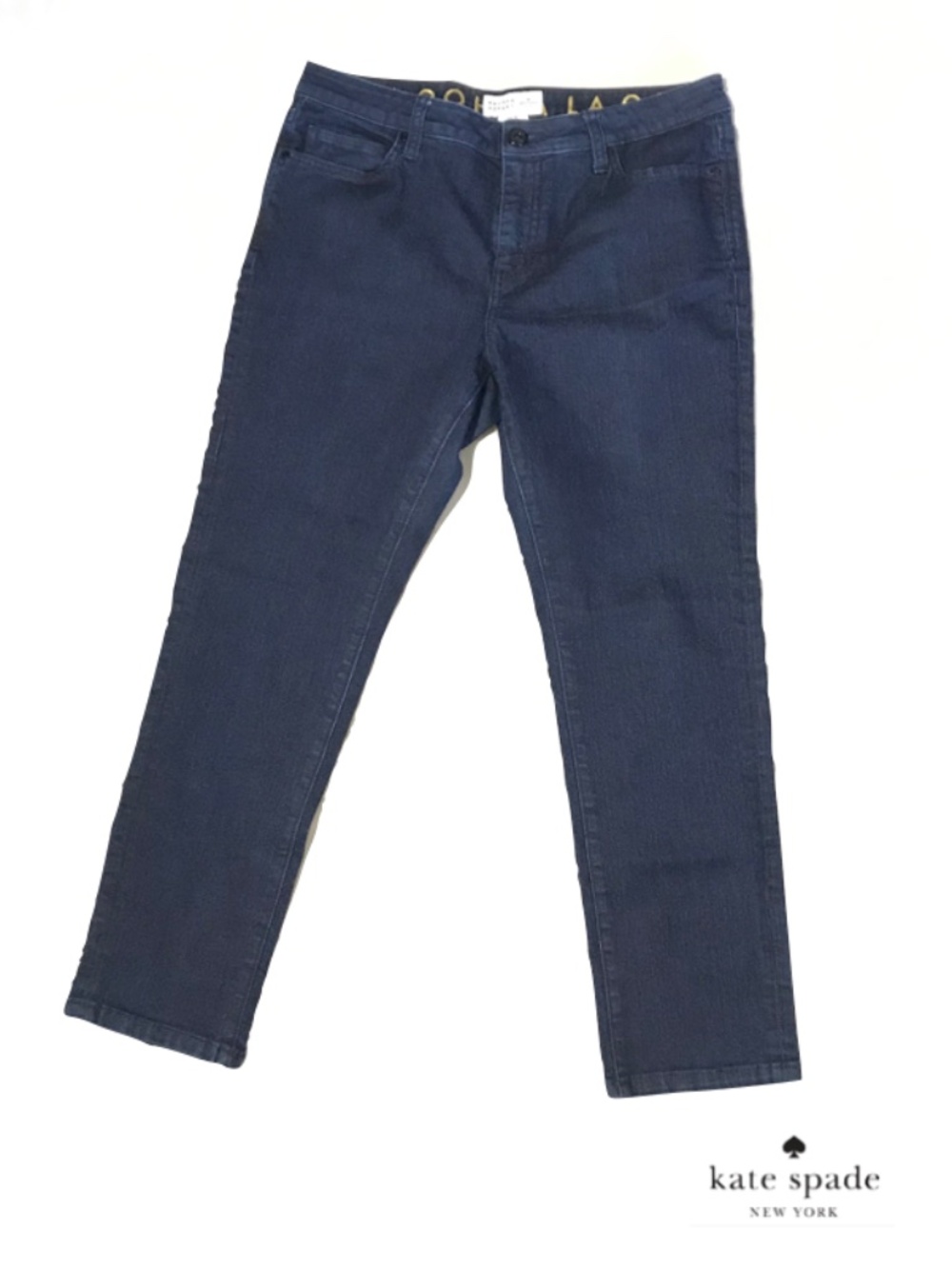 2/$29 Kate Spade Broome Street dark blue straight denim jeans size 30